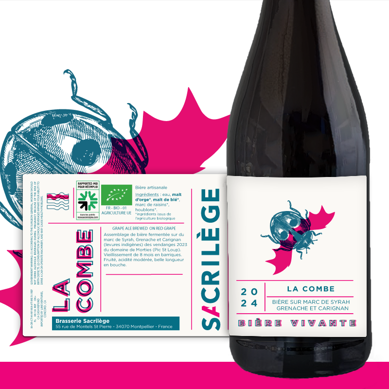 La Combe 2024 - Bière de vigne raisins rouges - 5.8%