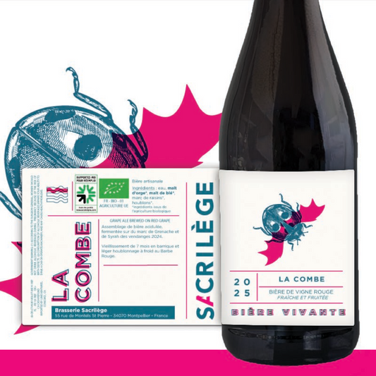 La Combe - Bière de vigne raisins rouges - 5.8%