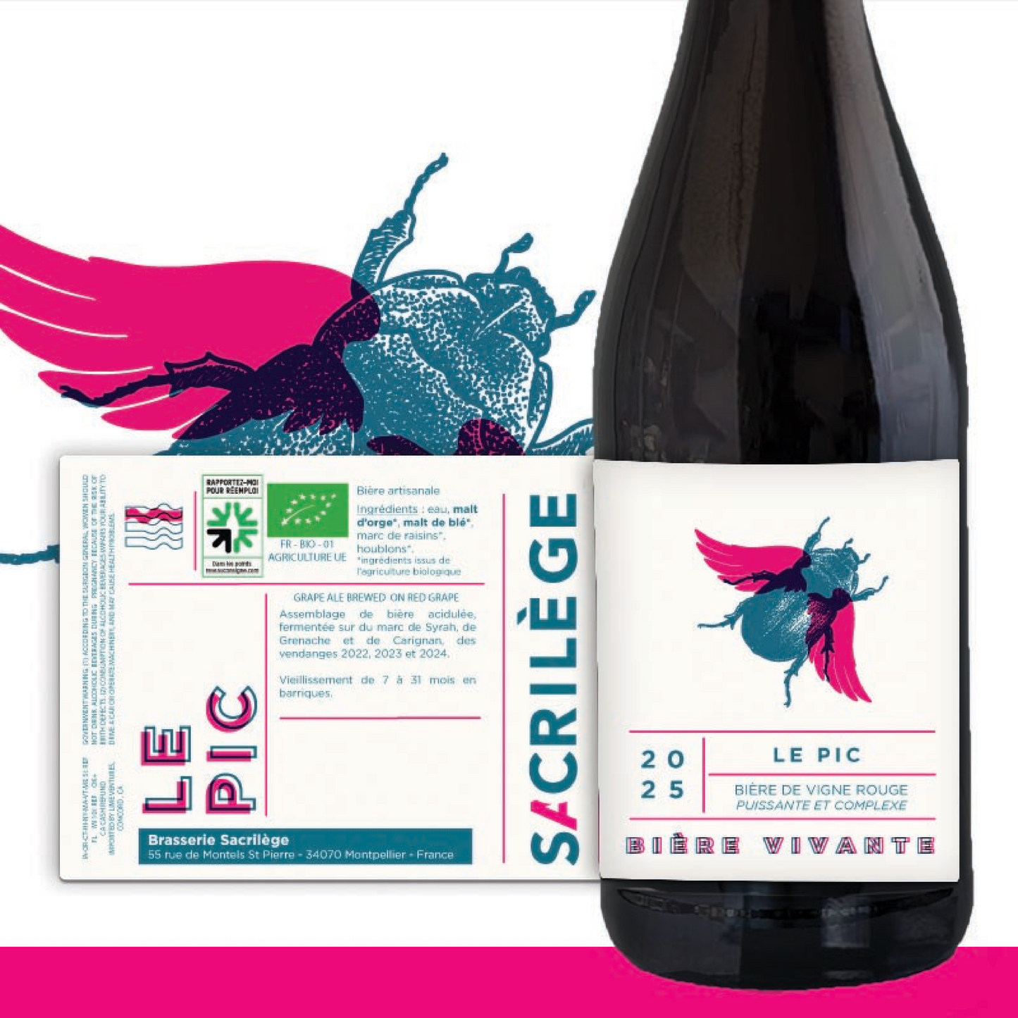 Le Pic - Bière de vigne raisins rouges - 6.7%